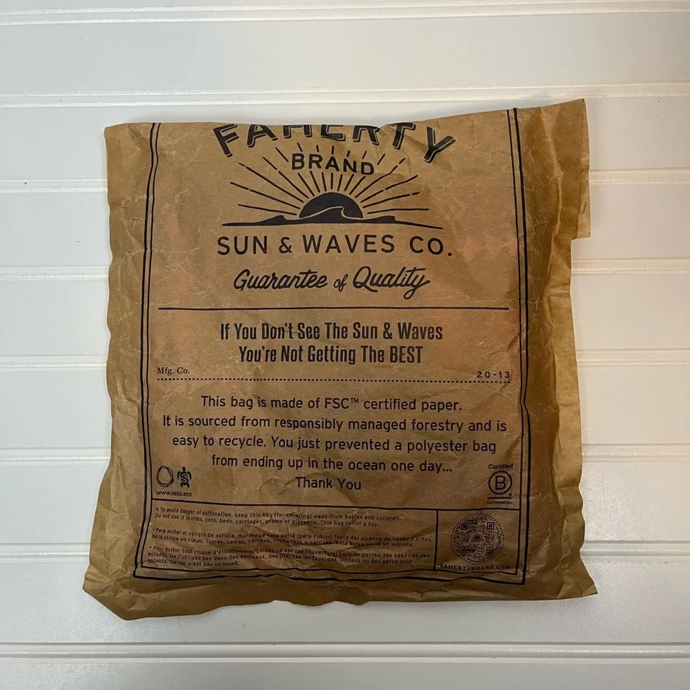 Faherty x Anna Kahalekulu men’s sun washed board shorts size 38 red naupaka‎
